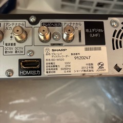 AQUOS ブルーレイレコーダー　SHARPの画像