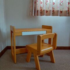 美品　キッズスタディーセット　幼児学習デスク