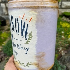 リメ缶　リメイク缶　エイジング塗装　多肉植物　寄植えの画像