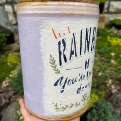 リメ缶　リメイク缶　エイジング塗装　多肉植物　寄植えの画像