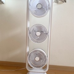【レア・美品】moku. 3連サーキュレーター（ホワイト×木目）...