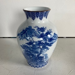 九谷焼正峰の山水花瓶