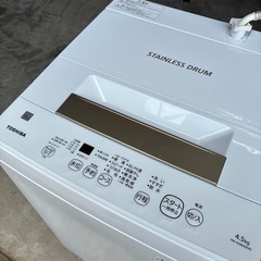 【美品】TOSHIBA   2021年製　AW-45ME8   4.5kg   洗濯機の画像