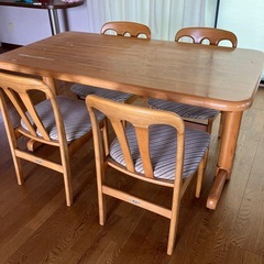 ダイニングセット、テーブルと4脚の画像