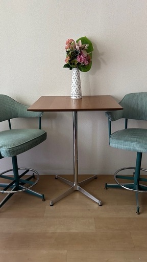 ミッドセンチュリー　チェア二脚テーブルセット ミッドセンチュリーチェア二脚テーブルセット