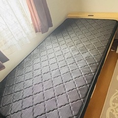 すのこシングルベッド＋シングルコイルマットレスセット