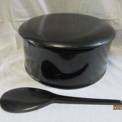 漆器のおひつ+しゃもじの画像