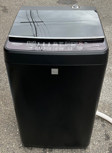 【RKGSE-323】特価！ハイセンス/Hisense/5.5kg洗濯機/HW-G55E5KK/中古/2018年製/当社より近隣無料配達OK！