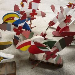 鳥の飾車　手作り品　7個の画像