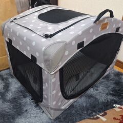 折りたたみ式　大型キャリーバッグ　水玉