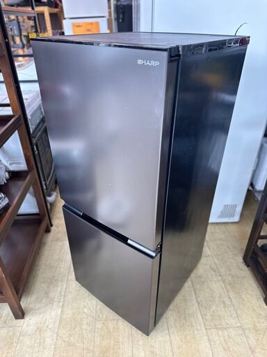 シャープ SHARP ノンフロン冷凍冷蔵庫 152L SJ-D15K-H型 2024年製 2ドア ブラック★買取帝国 朝霞店 配達可能