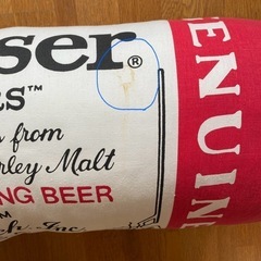 【昭和レトロ】バドワイザー 円柱型クッションの画像