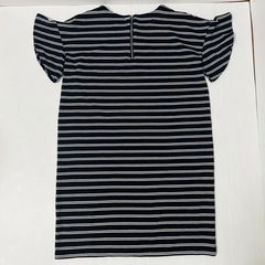 【Mサイズ】ボーダー柄　袖口フリル　ワンピースの画像