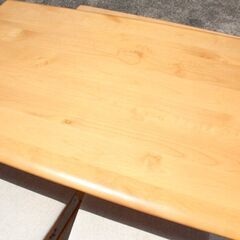 一生紀☆ダイニングセット☆ダイニングテーブル＋ダイニングチェア2脚＋ベンチ☆木製☆無垢材☆木目☆机と椅子のセット☆中古品【こちらは店舗です。浜村鹿野温泉ICから3分 買取本舗 宮本リサイクル 営業時間9～19時 定休日水曜のみ←連絡できませんm(_ _)m】 G1134の画像