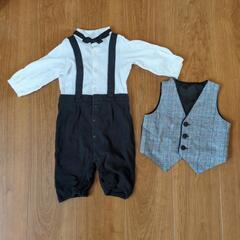 80 タキシード　ロンパース　男の子