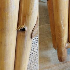 ラタン 衝立 パーテーション 四連 間仕切り 籐　/UJ-1247 2Fの画像