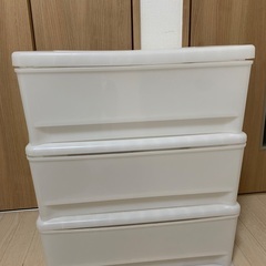 衣装ケース3段(取り外し可能なので2段や1段としても利用可能)