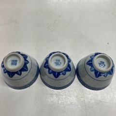 ☆値下げ☆A2505-633　中国茶器 景徳鎮 蛍焼き 3客 バラ売り不可 キズ 汚れありの画像