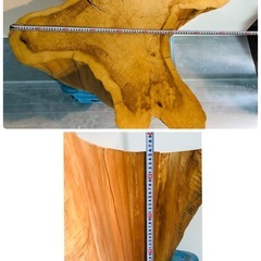 天然木 無垢 切り株 ローテーブル の画像