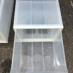 JM19893S)1段収納ケース/衣類収納 2個セット 幅：約40cm 高さ：約33cm 奥行：約65cm 中古品【取りに来られる方限定】の画像