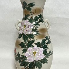 【Y924】九谷焼/花びん/花器/花瓶/高さ26cm/花柄/アン...