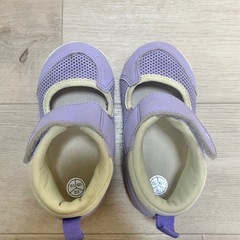 13.5 アシックス　ベビー靴　サンダル　紫の画像