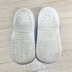 13.5 アシックス　ベビー靴　サンダル　紫の画像