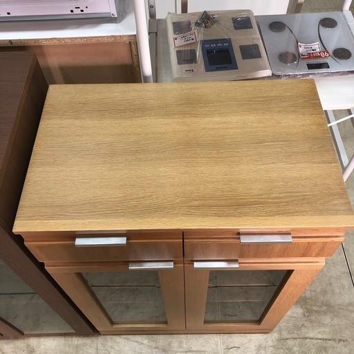 キャビネット ナチュラル ベージュ 収納棚