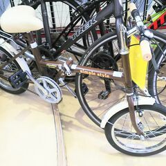 ★ジモティー割有★シンプル　折り畳み自転車　ブラウン　16インチ...