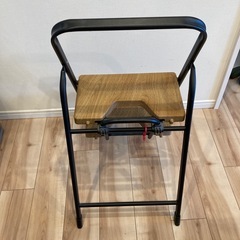美品 脚立 踏み台 木目調 折りたたみ 2段 シービージャパン フォールディングステップ2段の画像