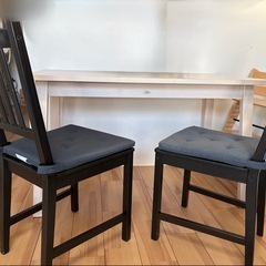 IKEA ダイニングチェア　STEFAN ステーファン2脚　クッ...