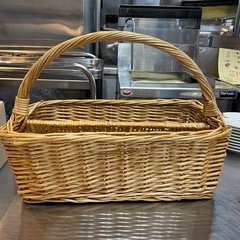 【引き取り限定】【無料】中古品　角型　ワンハンドル　バスケット　かご