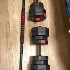 無料　0円　差し上げます　Wout バーベル＆ダンベル 5kg ...