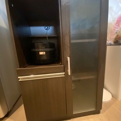 ニトリ　食器棚　レンジ炊飯器台