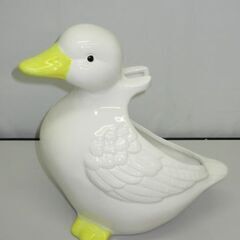 stp-3172　未使用品　トイレブラシ　アヒル　陶器製　サニタリーブラシ　洗面　トイレ　かわいい　あひる　鳥　ブラシ　掃除　トイレ掃除　インテリアの画像