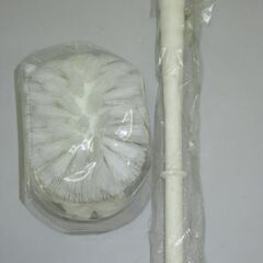 stp-3172　未使用品　トイレブラシ　アヒル　陶器製　サニタリーブラシ　洗面　トイレ　かわいい　あひる　鳥　ブラシ　掃除　トイレ掃除　インテリアの画像