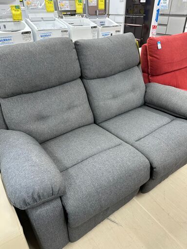 ☆ジモティ割あり☆二人掛けソファー グレー H65×D75×W122