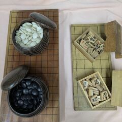 囲碁盤 碁石・将棋盤 将棋 駒 セット 　折りたたみ碁盤・将棋盤