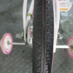 E318☆9500円☆整備済み 中古子供自転車 【白ピンク 16インチ 】