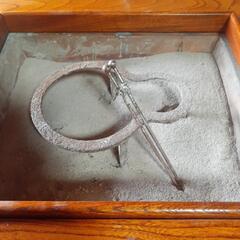 【昭和レトロ】関西火鉢 長火鉢 古家具 五徳&火箸&灰付き の画像