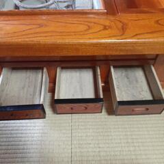 【昭和レトロ】関西火鉢 長火鉢 古家具 五徳&火箸&灰付き の画像