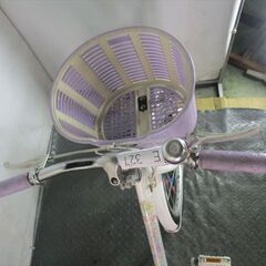 E327★11000円★整備済み 中古子供自転車 【ブリヂストン　エコパル　パープル　20インチ 】の画像