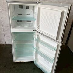 【ジモティ限定特価】 シャープ 2ドア冷凍冷蔵庫 SJ-14D-H 140L 動作確認済 2001年製 冷蔵庫 生活家電 Y1437の画像