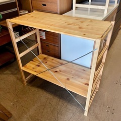 【武蔵小山店】 無印　無印良品　MUJI オープンシェルフ　シェルフ　棚　ラック　ユニットシェルフ　パイン材　パイン　無垢材　木製　カントリー　ナチュラルの画像