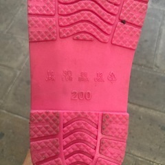 美品　女児長靴　虹色　リボン付き　19cmの画像