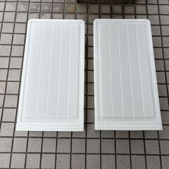 お買い得2点セット！美品 ニトリ 押し入れケース M 収納プラケース 幅39×奥行74×高さ23cm プラスチック 衣類収納の画像