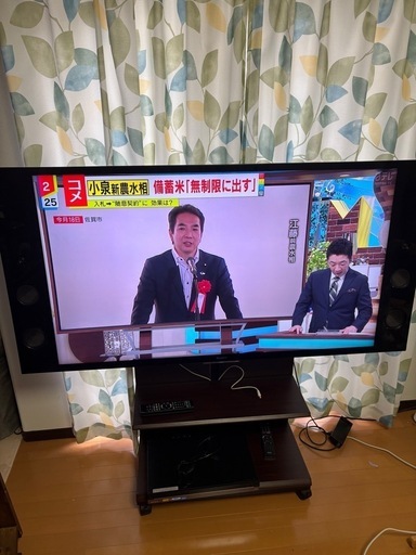 引越しに伴う手放し　55インチTV➕レコーダー➕テレビ台付き