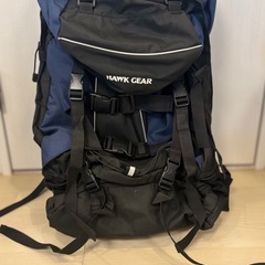 【美品】80Lバックパック HAWK GEAR EXTREME80 レインカバー付きの画像