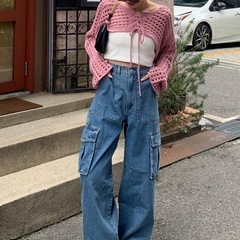 早い者勝ち❣️GRL デニムカーゴパンツ 