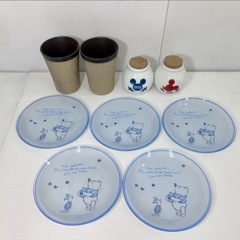 直接引き取り5%OFF　ディズニー食器 まとめて合計9個セット ...
